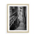 Plakat w ramie 50x70 - Magiczne spacery - uliczka, perspektywa - rama drewno