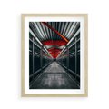 Plakat w ramie 40x50 - Nieskończoność Przestrzeni - korytarz, perspektywa - rama drewno