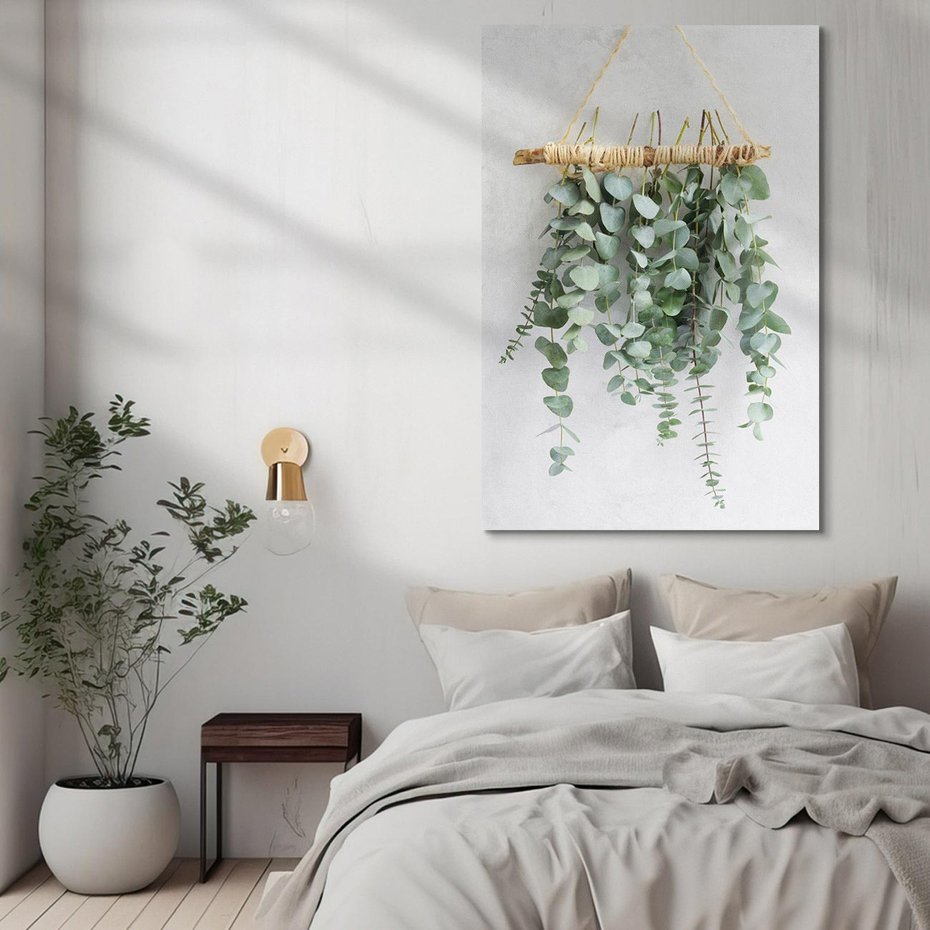 Obraz na płótnie 70x100 - Uwodzicielska zieleń eukaliptusa - eukaliptus, zielone