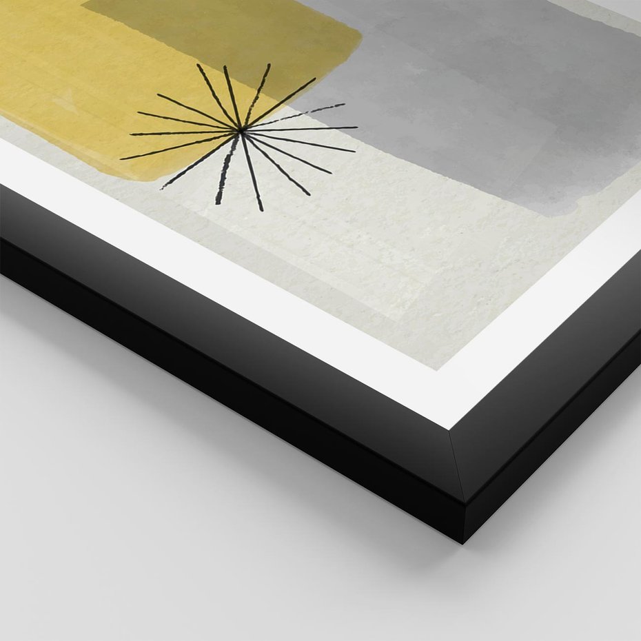 Plakat w ramie 40x50 - Rozbijające Granice Akwarel - abstrakcja, akwarelowe plamy - rama czarna