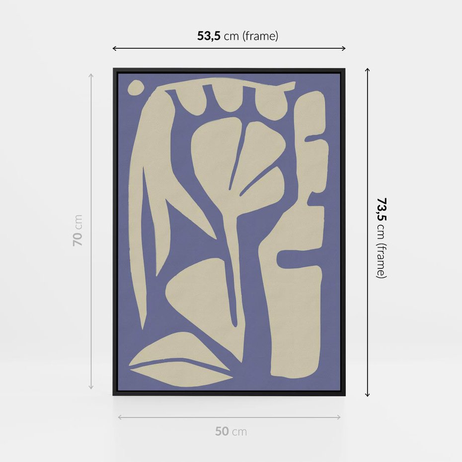 Obraz w ramie 50x70 - Echa Wizualnej Transcendencji - skandynawski styl, plakat - rama czarna