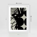 Plakat w ramie 30x40 - Modernistyczne Refleksje - abstrakcja, mroczny klimat - rama biała