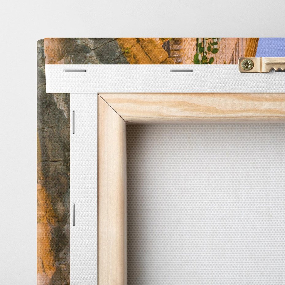 Obraz na płótnie 60x60 - Malownicza uliczka w perspektywie - uliczka, perspektywa