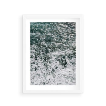 Plakat w ramie 40x50 - Sztormowa Przygoda - morze, ocean - rama biała