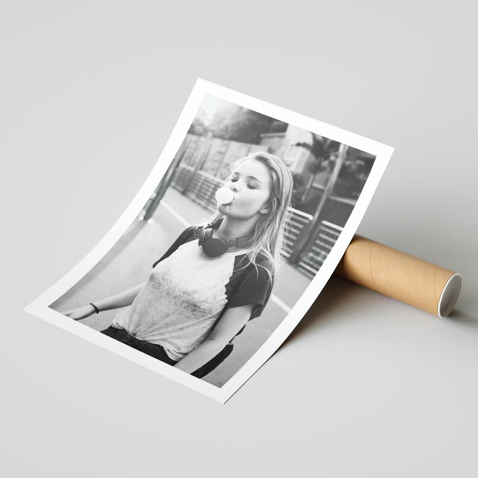 Plakat bez ramy 21x30 - Letnia Młodość - nowoczesna fotografia, czarno biała