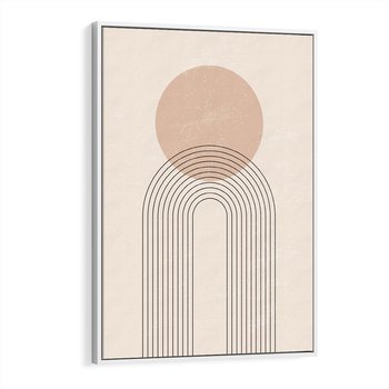 Obraz w ramie 80x120 - Konturem Zdefiniowane - boho plakat, minimalizm - rama biała