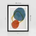 Plakat w ramie 40x50 - Modernistyczna Abstrakcja: Kolorowe Plamy - abstrakcja, modern - rama czarna