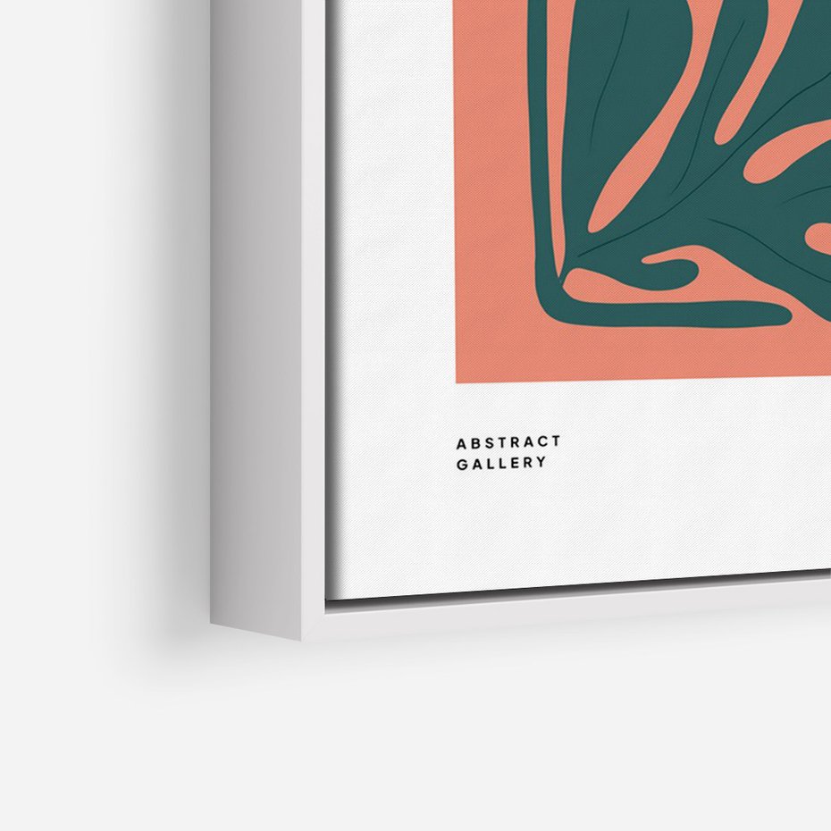 Obraz w ramie 70x100 - Migotliwe Echa - kwiaty, nowoczesna abstrakcja - rama biała