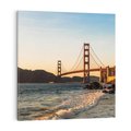 Obraz na płótnie 30x30 - Statek na morzu - Golden Gate, most