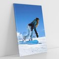 Obraz na płótnie 50x70 - Snowboard na zimowych zboczach - snowboard, zima