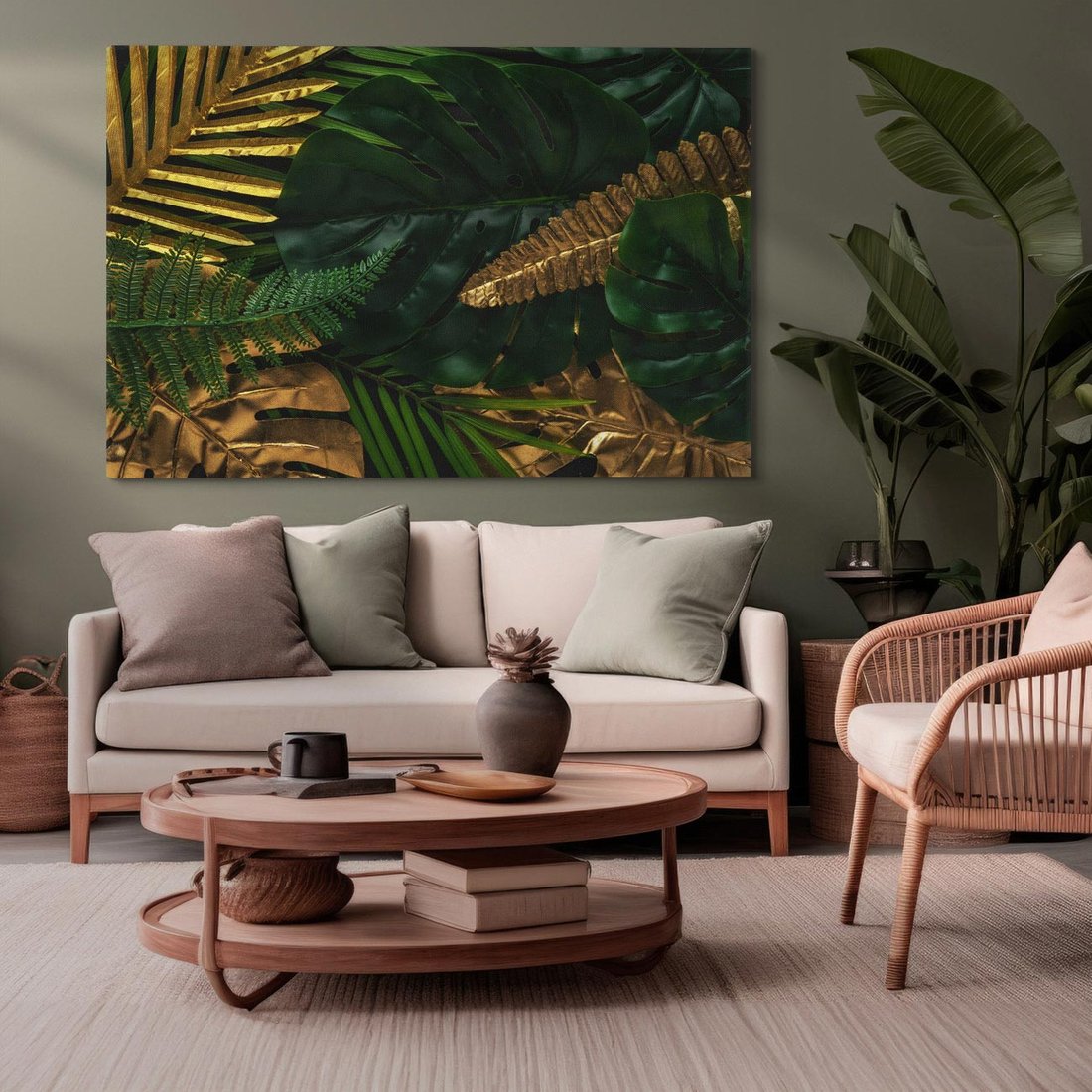 Obraz na płótnie 100x70 - Monstera Liście Kwiat - monstera, liście