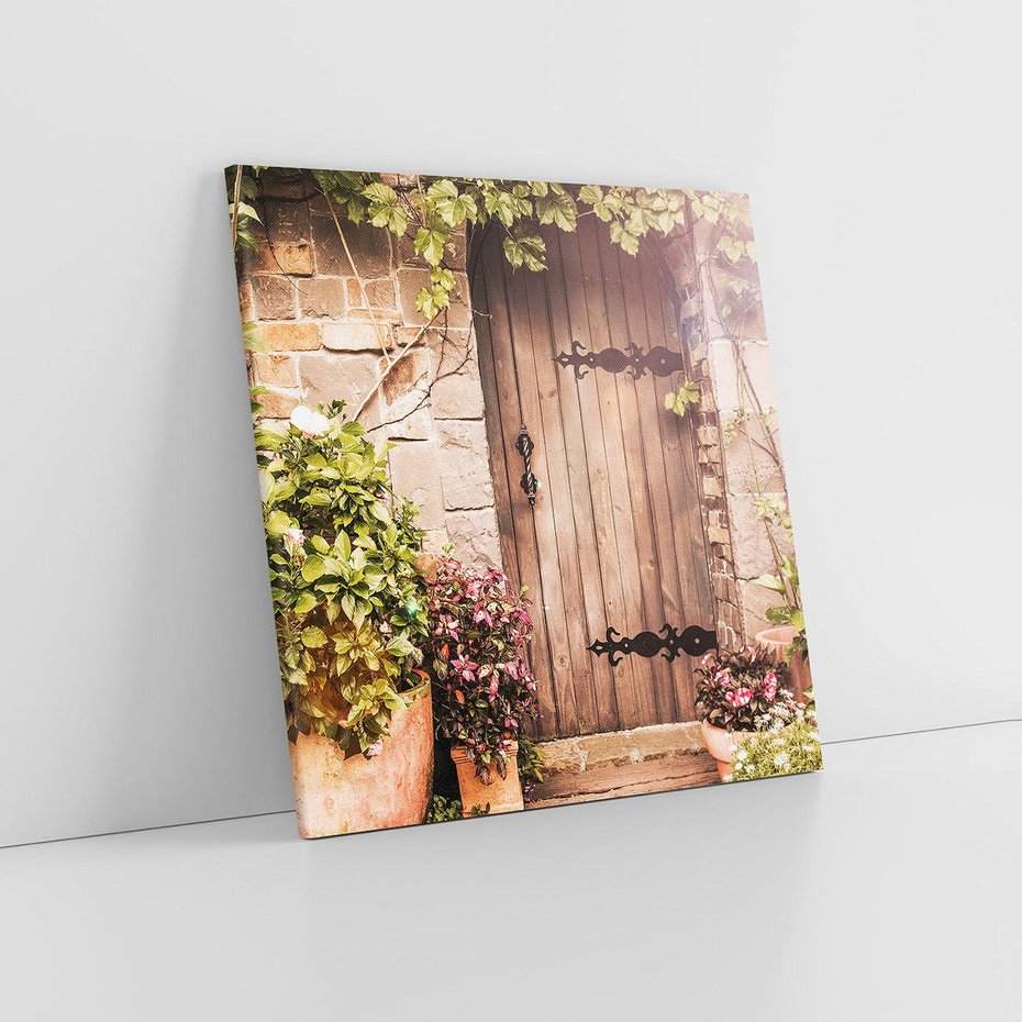 Obraz na płótnie 70x70 - Wyjątkowy Klimat - drzwi, stare