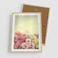 Plakat w ramie 50x70 - Delikatne kwiaty pastelowe - kwiaty, pastelowe - rama drewno