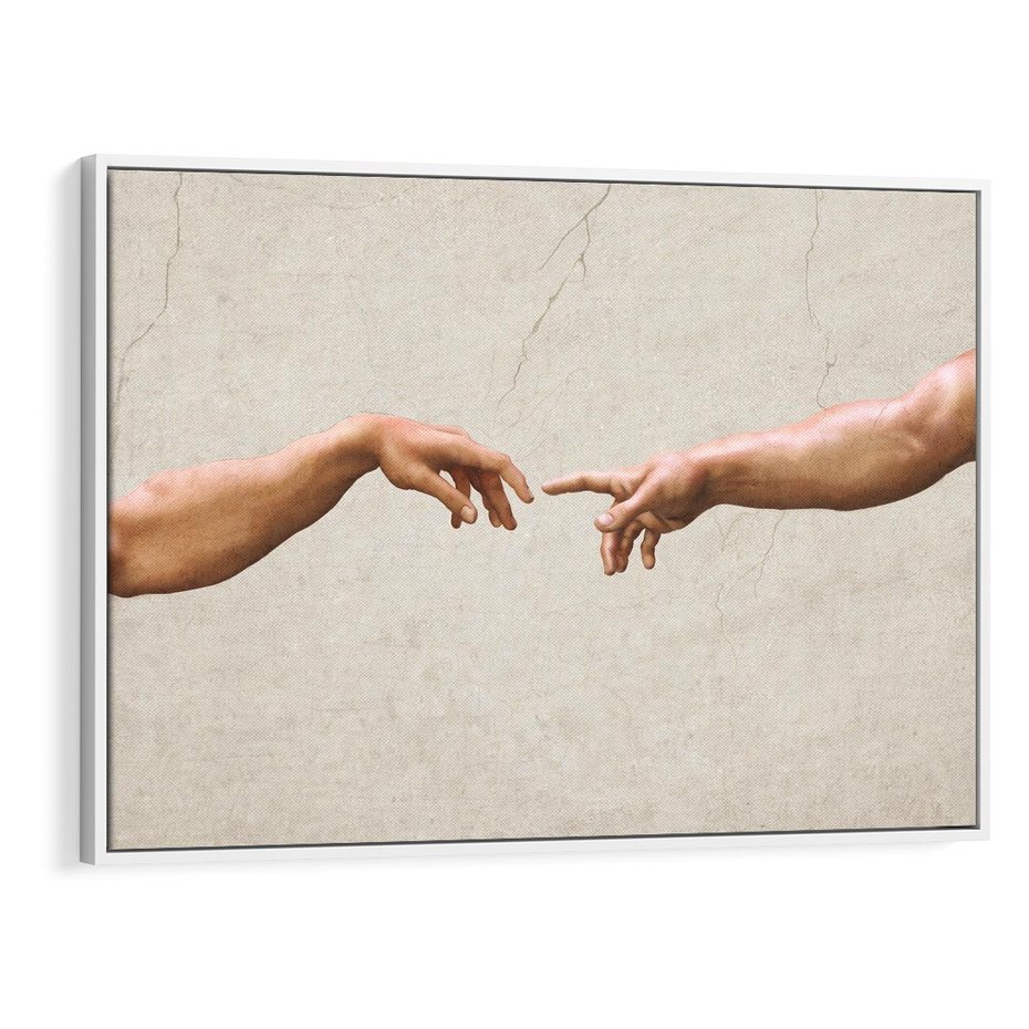 Obraz w ramie 120x80 - Antyczna Twórczość - inspiracja, Michał Anioł - rama biała