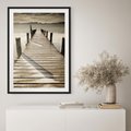 Plakat bez ramy 21x30 - Idylliczny pomost nad jeziorem - pomost, jezioro