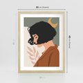 Plakat w ramie 30x40 - Kobieca Pasja - nowoczesny plakat, styl retro - rama drewno