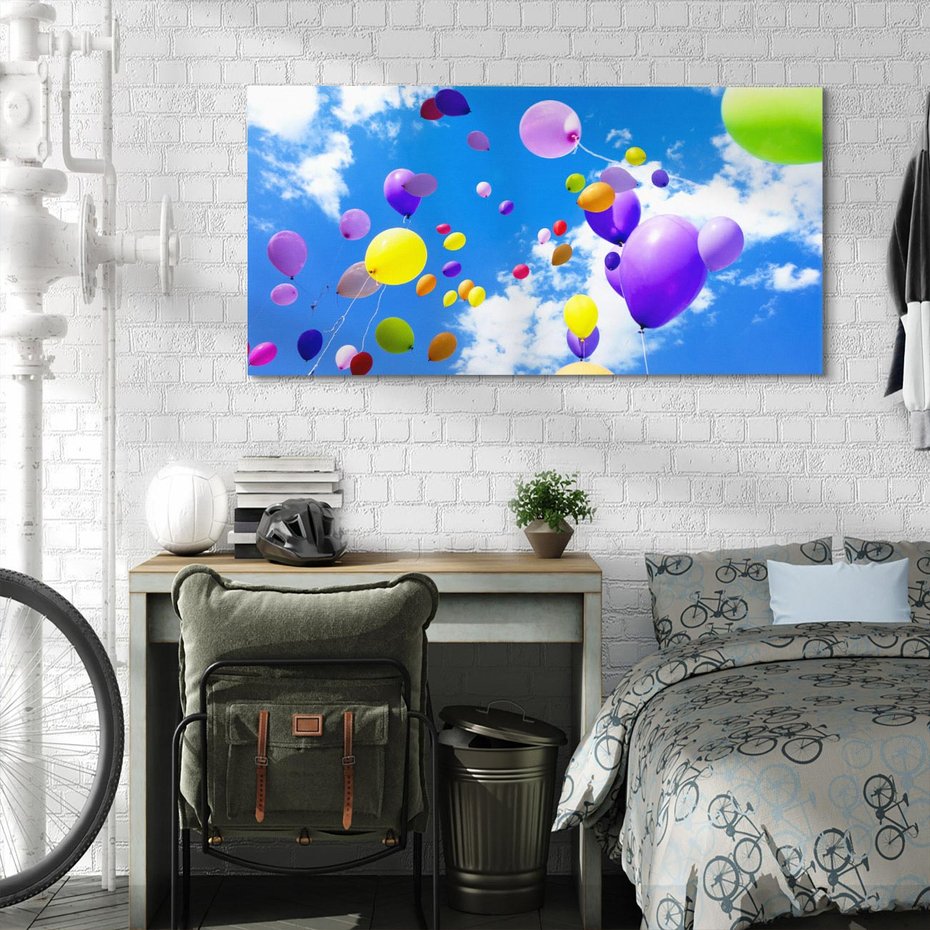 Obraz na płótnie 100x50 - Niebo pełne balonów - niebo, balony