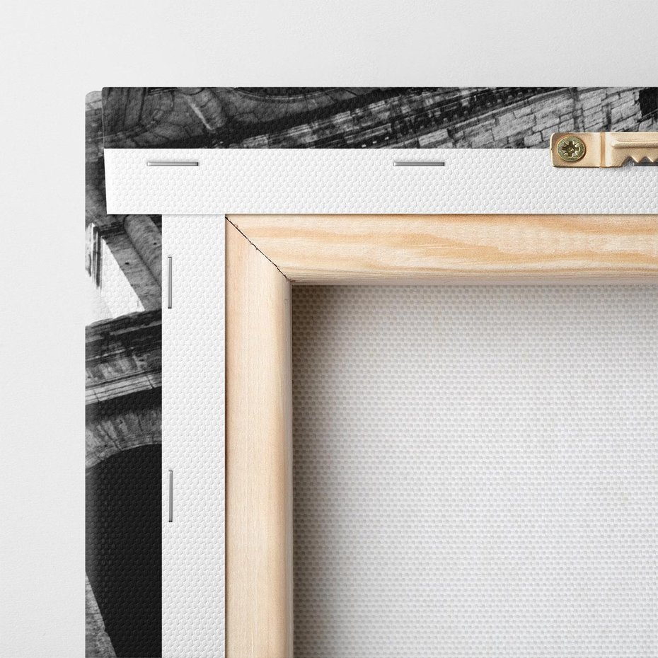 Obraz na płótnie 30x30 - Koloseum w Czarnej Bieli - antyczna architektura, koloseum