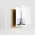 Plakat w ramie 30x40 - Eiffla w mglistym świetle - Eiffla, Paryż - rama biała