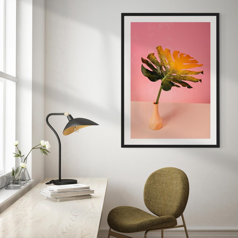 Plakat bez ramy 50x70 - Egzotyczna monstera - monstera, liść