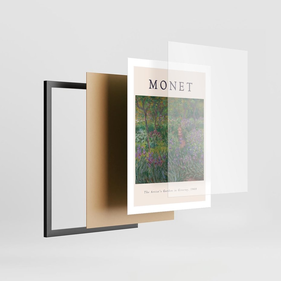 Plakat w ramie 50x70 - Reprodukcja Moneta - Monet, reprodukcja - rama czarna