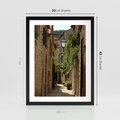 Plakat w ramie 30x40 - Urokliwa włoska uliczka - włoska, uliczka - rama czarna