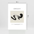 Plakat bez ramy 50x70 - Prostota w kształcie - abstrakcja, maźnięcie farbą