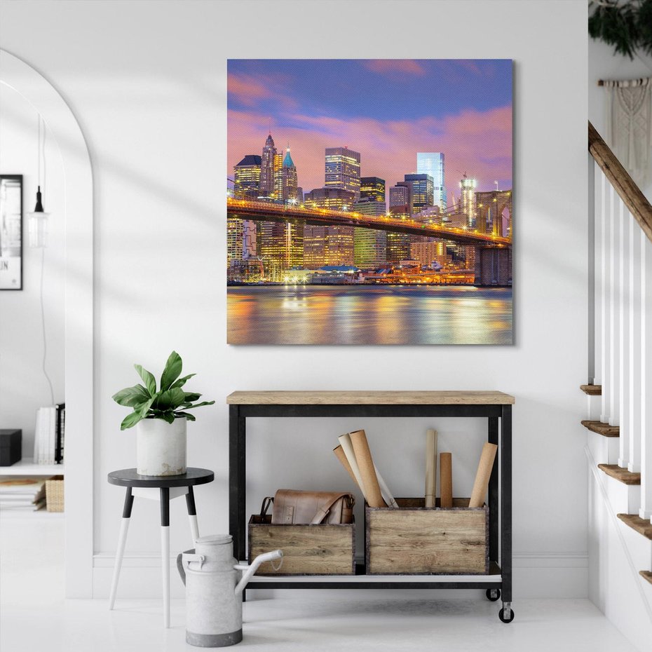 Obraz na płótnie 30x30 - ikona Nowego Jorku - most, Nowy Jork