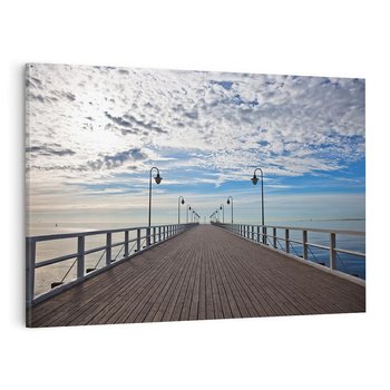 Obraz na płótnie 120x80 - Molo nad Bałtykiem w Gdyni - molo, Gdynia