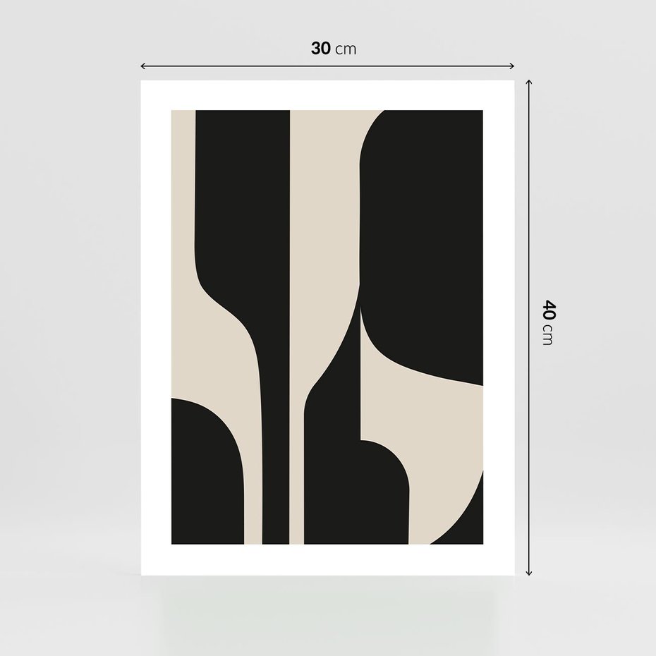 Plakat bez ramy 30x40 - Abstrakcyjne Linie - boho plakat, rycina