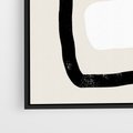Obraz w ramie 70x100 - Kształtne Formy - geometryczne nieregularne kształty, nowoczesna kompozycja - rama czarna
