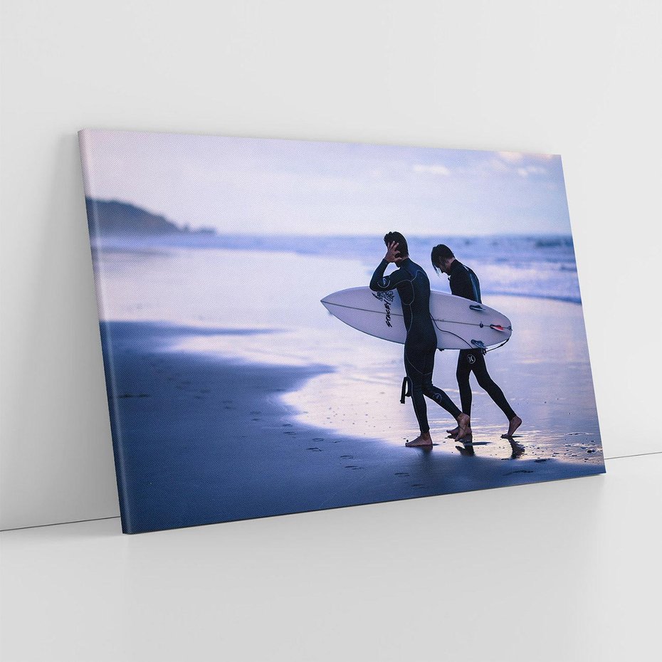 Obraz na płótnie 70x50 - Morze Emocji na Desce Surfera - surfer, surfing