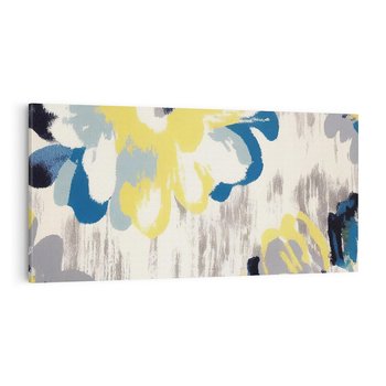 Obraz na płótnie 100x50 - Kwiatowe Impresje - malowane duże kwiaty, kolory żółty