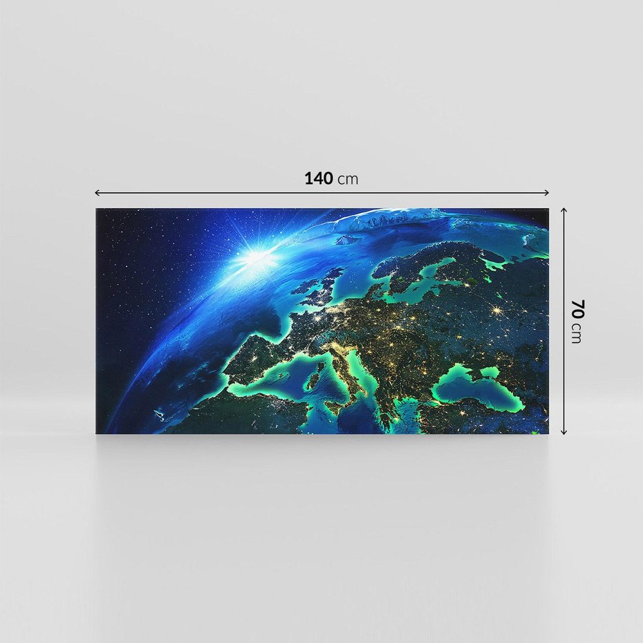 Obraz na płótnie 140x70 - Kosmiczna podróż: piękno Ziemi - kosmos, ziemia
