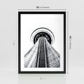 Plakat w ramie 30x40 - Perspektywa Wieży - architektura, wieża - rama czarna