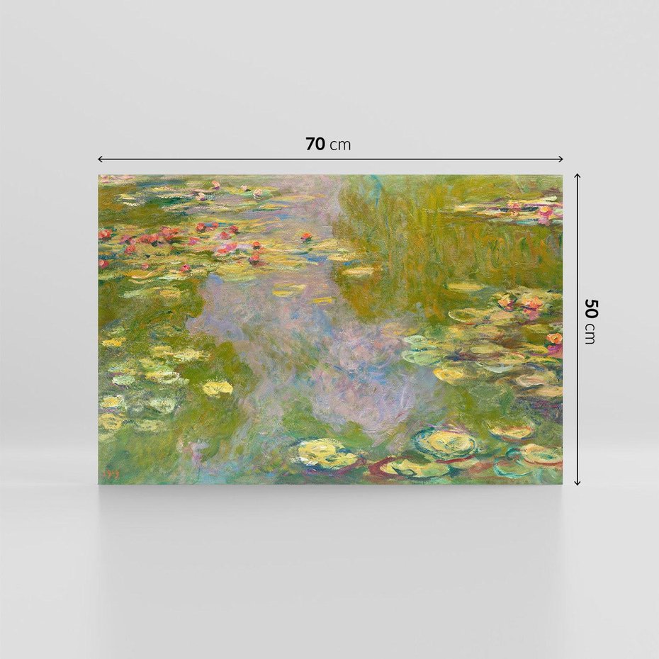 Obraz na płótnie 70x50 - "Lilie wodne" (1919), Claude Monet - Reprodukcja - reprodukcja, obraz na płótnie