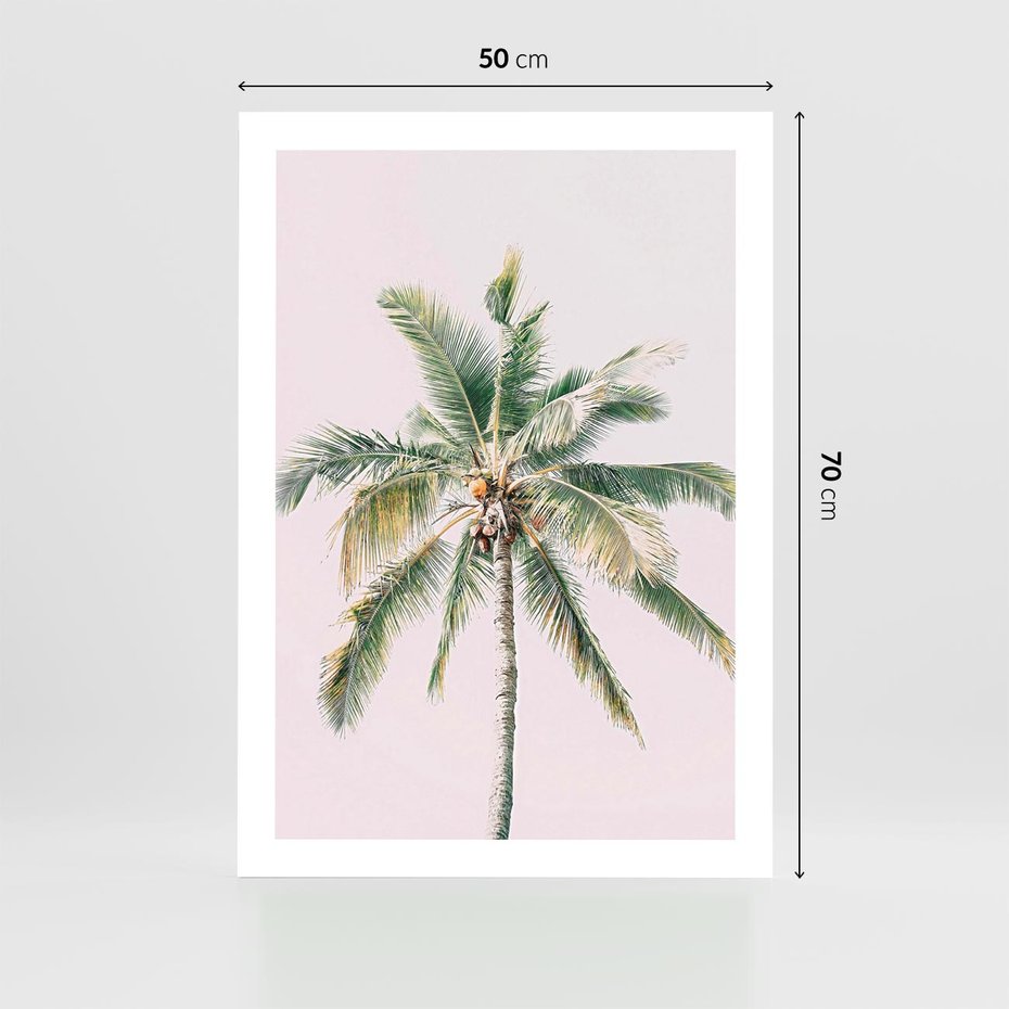 Plakat bez ramy 50x70 - Błogość Tropików - palma, tropiki