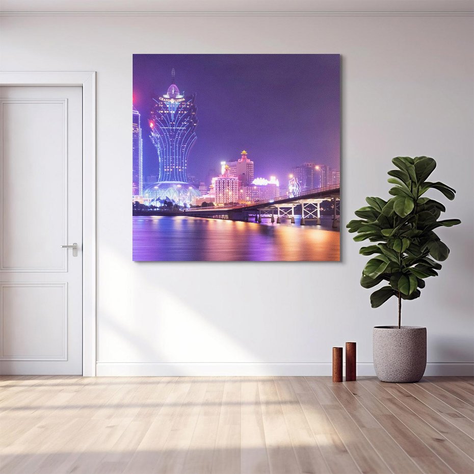 Obraz na płótnie 50x50 - Lawenda: Pachnące pole kwiatów - kwiaty, lawenda