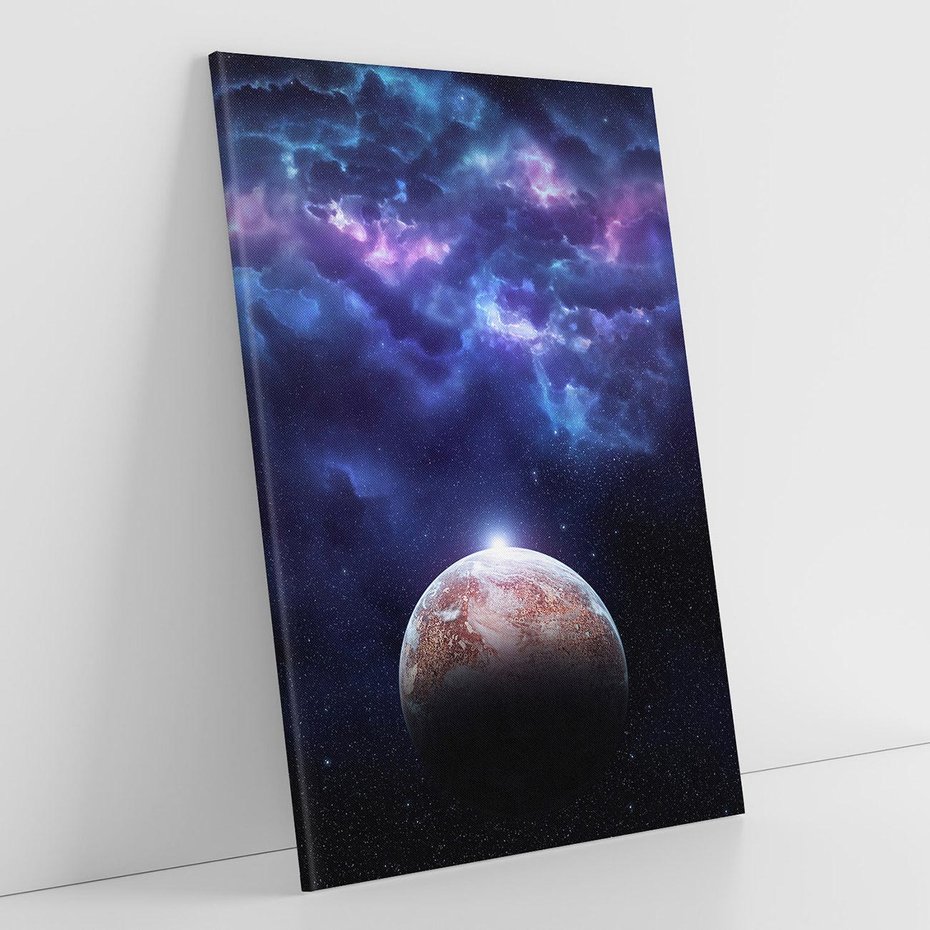 Obraz na płótnie 70x100 - Kosmos - Ziemia i Księżyc - kosmos, ziemia