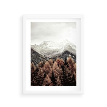 Plakat w ramie 40x50 - Jesienna Przyroda - góry, jesień - rama biała