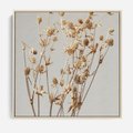 Obraz w ramie 50x50 - Delikatne gipsówki - gipsówka, suche - rama drewno