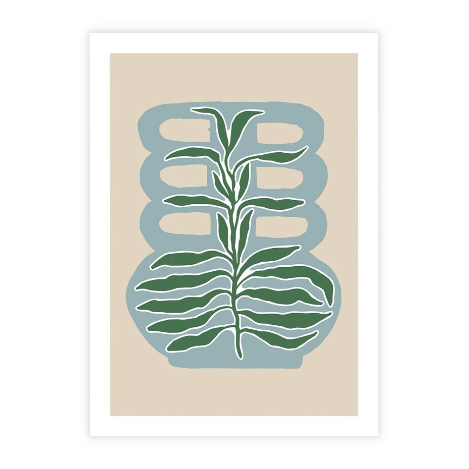 Plakat bez ramy 40x50 - Wewnętrzne Spektrum - boho styl, wazon