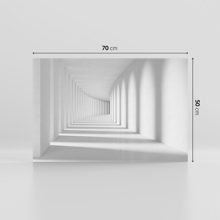 Obraz na płótnie 70x50 - Abstrakcyjny tunel: Podróż w inną przestrzeń - 3D, abstrakcja