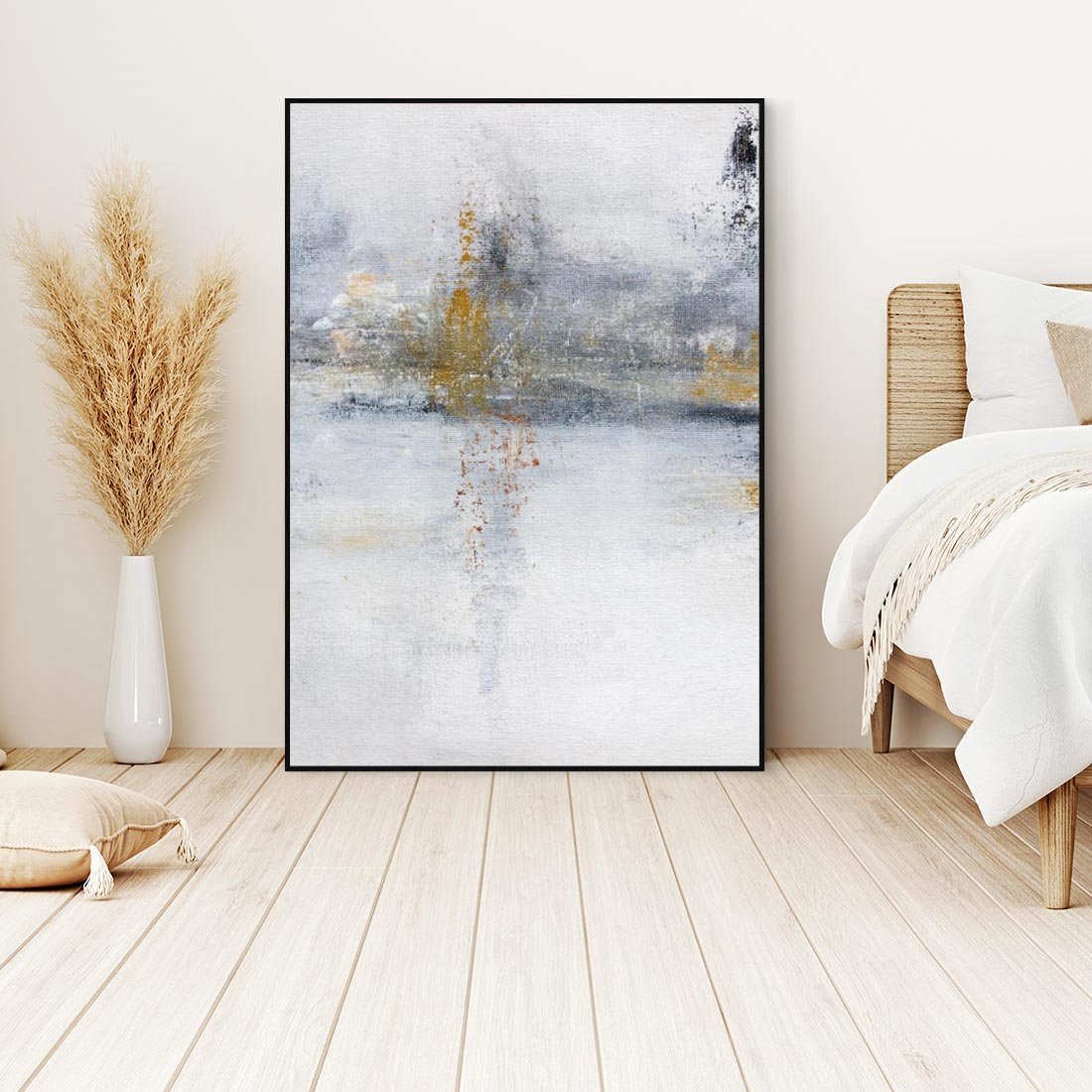 Obraz w ramie 50x70 - Kontrastujące Chaosy - abstrakcja, kontrast - rama czarna