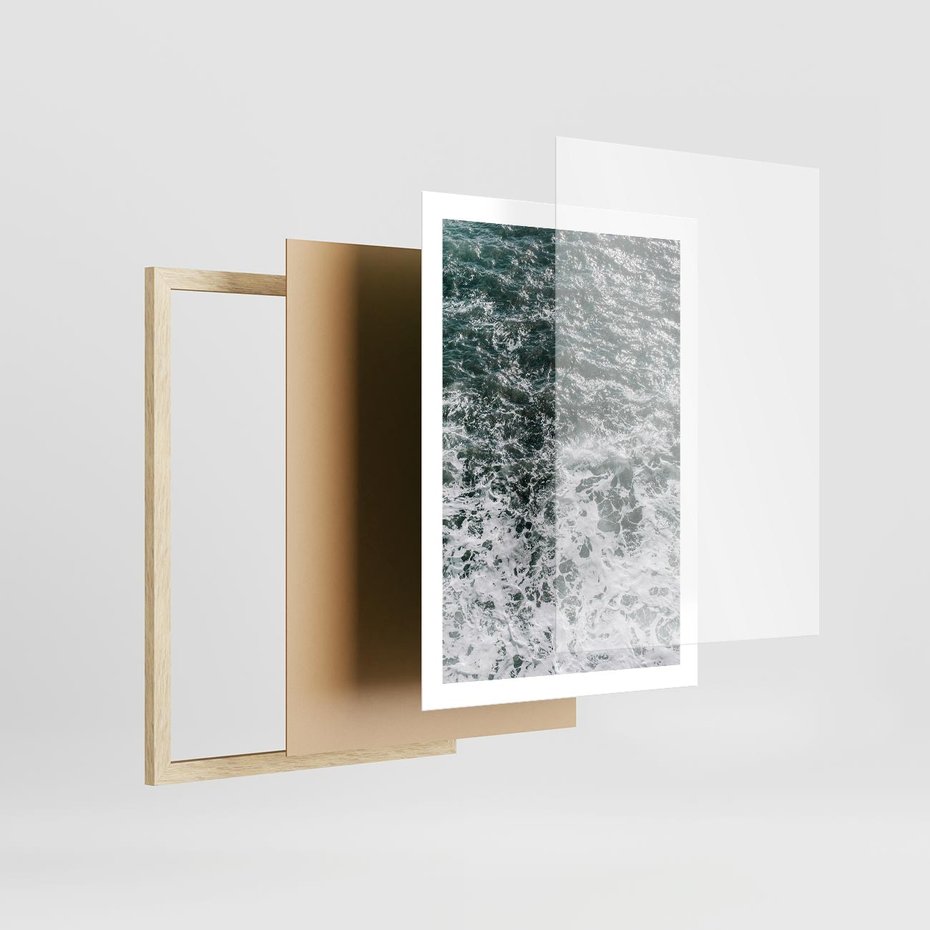 Plakat w ramie 50x70 - Sztormowa Przygoda - morze, ocean - rama drewno