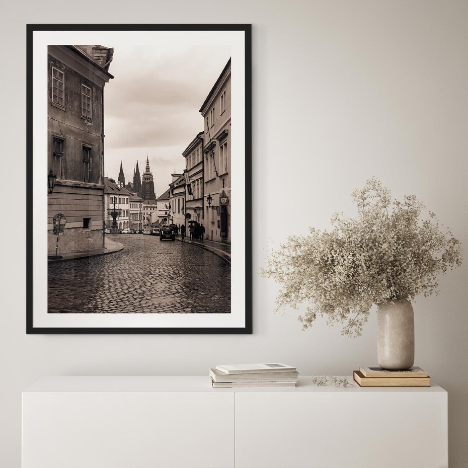 Plakat bez ramy 30x40 - Przygoda Na Horyzoncie - uliczka, perspektywa