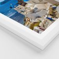 Plakat w ramie 40x50 - Urokliwy widok na Santorini - Santorini, widok - rama biała