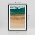 Plakat w ramie 50x70 - Oaza Relaksu - plaża, morze - rama czarna