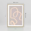 Plakat w ramie 50x70 - Nowoczesne Odbicia - minimalistyczny obraz, nowoczesny - rama drewno