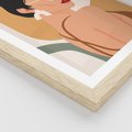 Plakat w ramie 30x40 - Kobieca Przenikliwość - nowoczesny plakat, styl retro - rama drewno